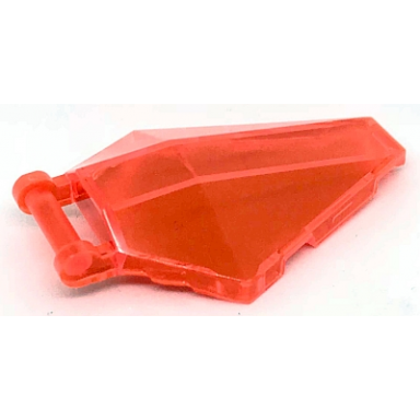 trans-neon orange windscreen 6 x 4 x 1 hexagonal with bar handle