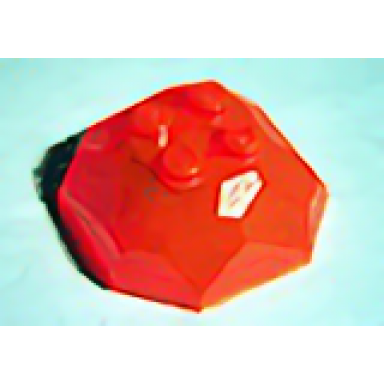 trans-neon orange rock 4 x 4 octagonal boulder top