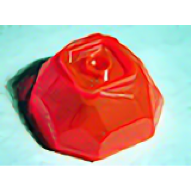 trans-neon orange rock 4 x 4 octagonal boulder bottom
