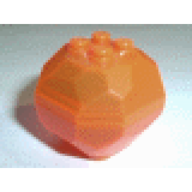 trans-neon orange rock 4 x 4 octagonal boulder 30293 30294