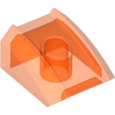 trans-neon orange slope curved 2 x 2 lip