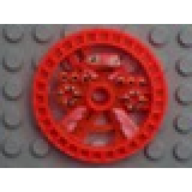trans-neon orange technic disk 5 x 5 - roborider talisman wheel blazooka mold with robot pattern