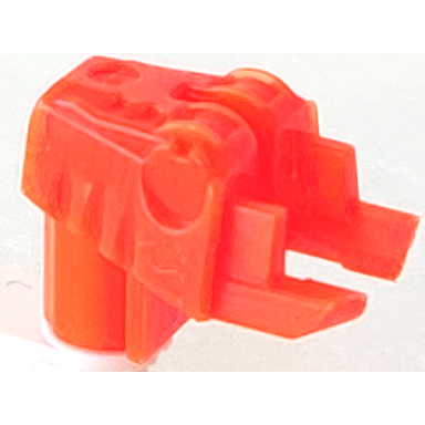 trans-neon orange bionicle head connector block eye brain stalk