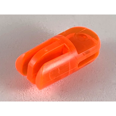 trans-neon orange arm piece turned with 2 and 3 fingers