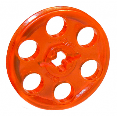trans-neon orange technic wedge belt wheel pulley
