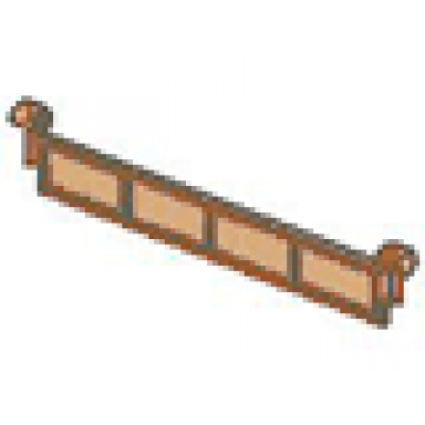 trans-neon orange garage roller door section without handle