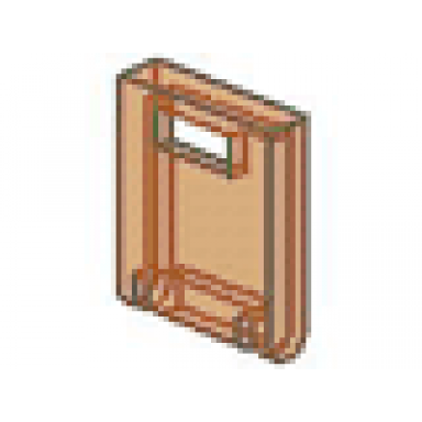 trans-neon orange container box 2 x 2 x 2 door with slot