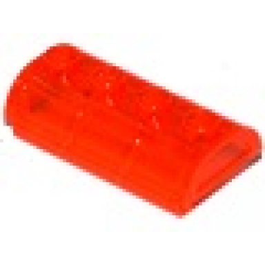 trans-neon orange container treasure chest lid curved with thick hinge