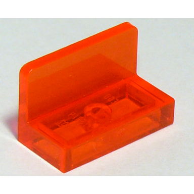 trans-neon orange panel 1 x 2 x 1 with rounded corners