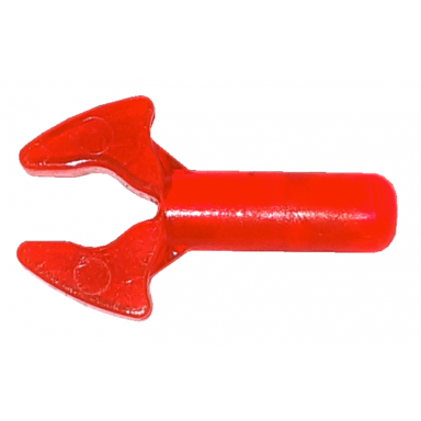trans-neon orange bar 1l with clip mechanical claw - rounded edges