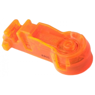 trans-neon orange bionicle head connector block eye brain stalk piraka - light-up