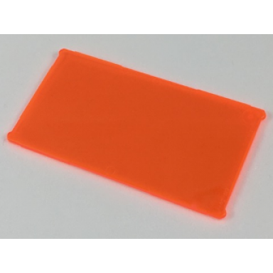 trans-neon orange glass for window 1 x 4 x 6