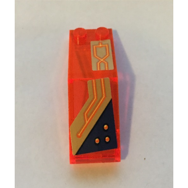 trans-neon orange windscreen 5 x 2 x 1 2 3 with orange circuitry pattern model left side stickers - set 72004