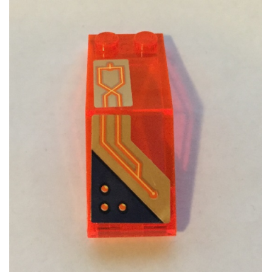 trans-neon orange windscreen 5 x 2 x 1 2 3 with orange circuitry pattern model right side stickers - set 72004