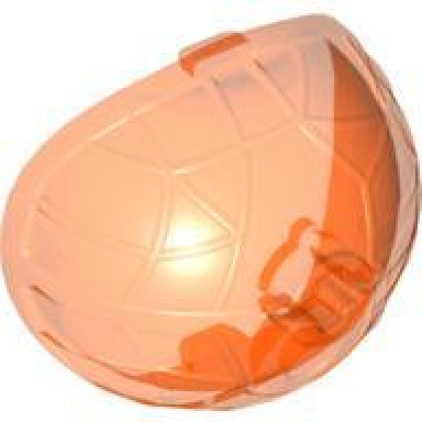 trans-neon orange bionicle tridax pod half