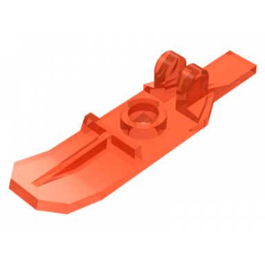 trans-neon orange minifigure utensil ski with hinge