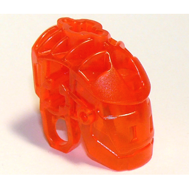 trans-neon orange bionicle head connector block glatorian