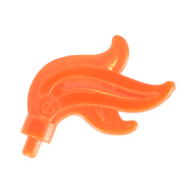 trans-neon orange minifigure plume feather triple compact flame water with small pin