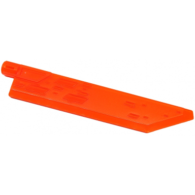 trans-neon orange propeller 1 blade 14l with axle hole sword blade