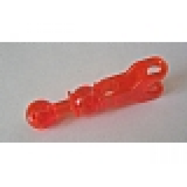 trans-neon orange hero factory arm leg with ball joint on axle and ball socket and pin hole