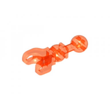 trans-neon orange hero factory arm leg with ball joint on axle and ball socket
