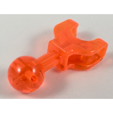 trans-neon orange hero factory arm leg with ball joint on axle and ball socket short