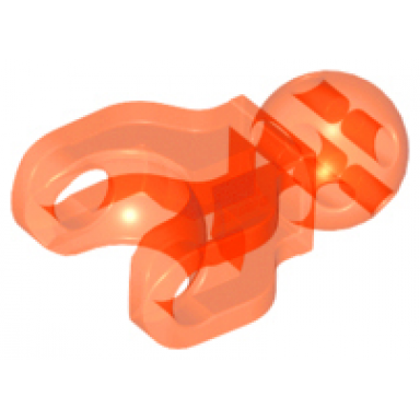 trans-neon orange hero factory arm leg with ball joint and ball socket short