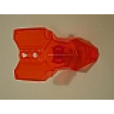 trans-neon orange large figure torso armor with 2 chest holes