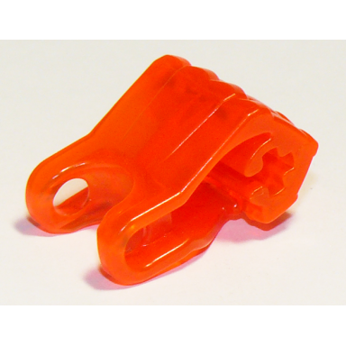 trans-neon orange hero factory fist with axle hole - 4 fingers