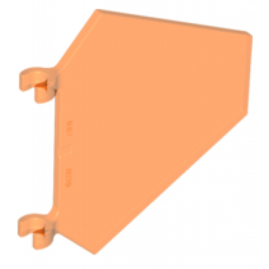 trans-neon orange flag 5 x 6 hexagonal