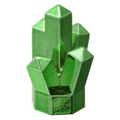 chrome green rock 1 x 1 crystal 5 point