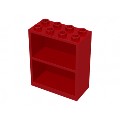 red homemaker bookcase 2 x 4 x 4