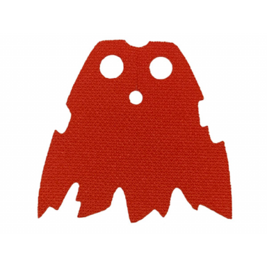 red minifigure cape cloth tattered edges - spongy stretchable fabric
