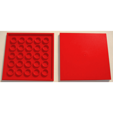 red tile 6 x 6 with bottom tubes