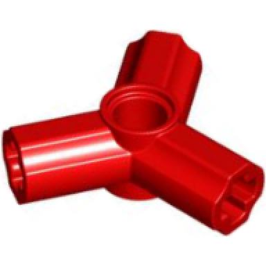 red technic axle and pin connector triple