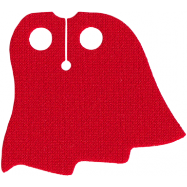 minifigure cape cloth asymmetrical 4 points rounded - spongy stretchable fabric