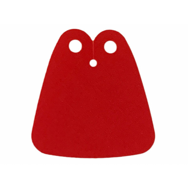 minifigure cape cloth short rounded corners on top and bottom - traditional starched fabric - 3.5cm height