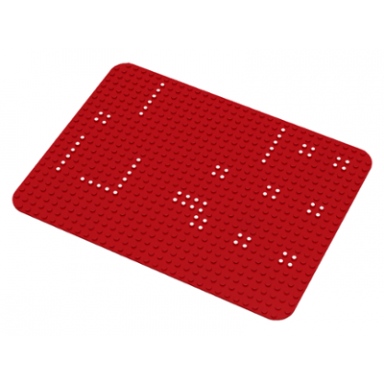 red baseplate 24 x 32 with set 358 dots pattern