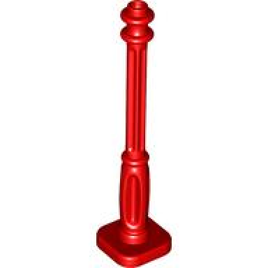 red support 2 x 2 x 7 lamp post 4 base flutes