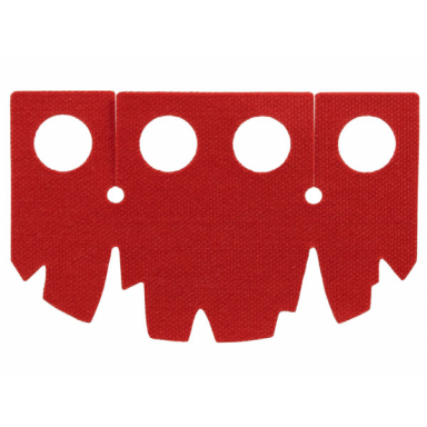 red minifigure skirt cloth tattered uneven ends