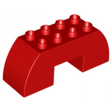 duplo brick 2 x 6 x 2 slope curved double with 2 x 2 cutout on bottom