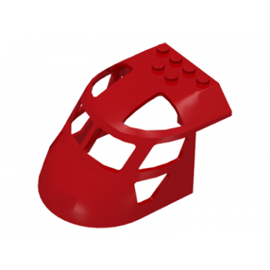 red aircraft fuselage forward top curved 6 x 8 x 4