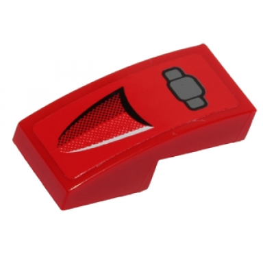 slope curved 2 x 1 x 2 3 with f1 racing car headrest pattern sticker - set 40190
