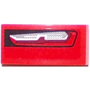 red slope curved 2 x 1 x 2 3 with chevrolet camaro car taillight pattern model right side sticker - set 75874
