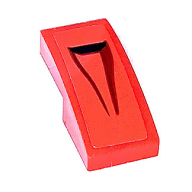 red slope curved 2 x 1 x 2 3 with black and dark red air vent pattern model right side sticker - set 75890