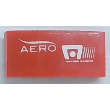 red slope curved 2 x 1 x 2 3 with white aero and motegi racing logos pattern model left side sticker - set 75886