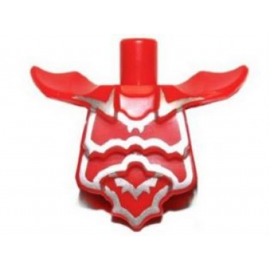 torso modified short with armor breastplate with shoulder ridges and silver edges pattern