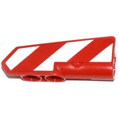 red technic panel fairing 21 very small smooth side b with red and white danger stripes pattern model right side sticker - set 42008