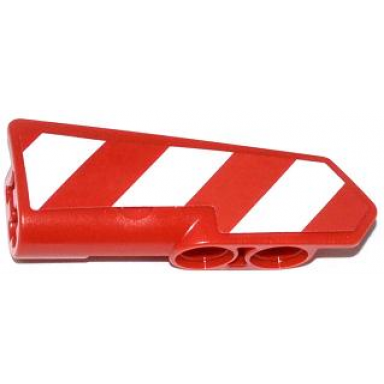 red technic panel fairing 22 very small smooth side a with red and white danger stripes pattern model right side sticker - set 42008