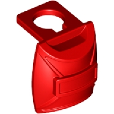 red minifigure backpack thin parachute container